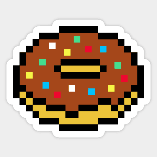 Chocolate Pixel Doughnut Sticker